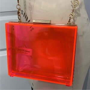 Juicy Couture Pink and Orange Crossbody Bag with Modern Design